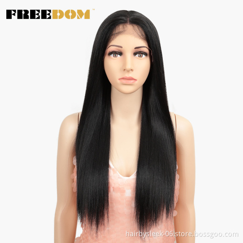 Beautiful 26 inch 613 color Long straight hair female  mix colored lace frontal wigs synthetic wigs hair